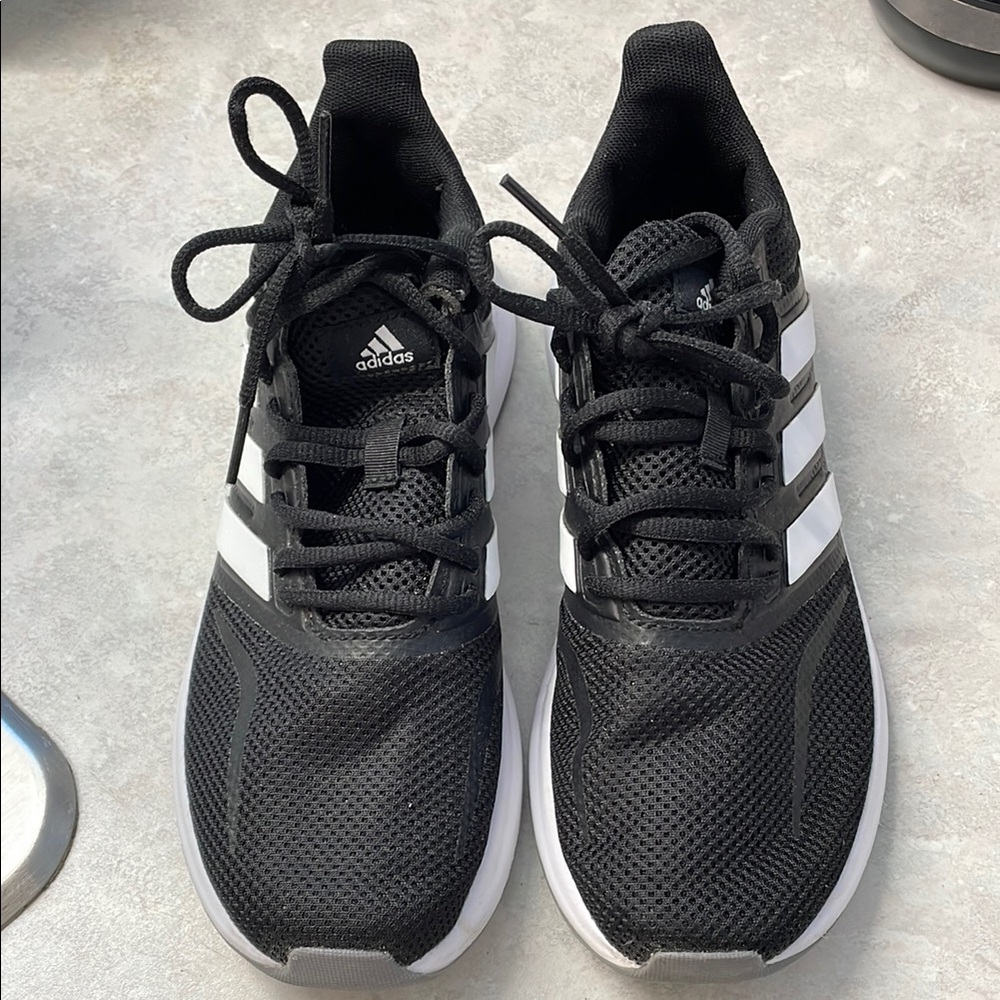 Adidas Core Black and White Running Shoes - Picture 3 of 4